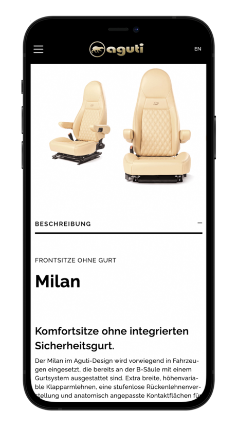 Mobile Website für aguti