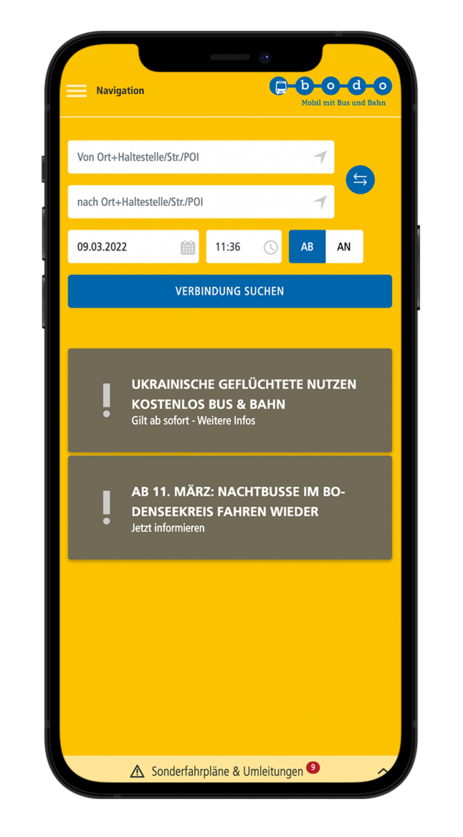 Smartphone Mockup von bodo Website