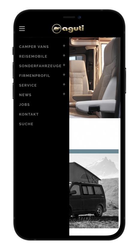 Mobile Website für aguti