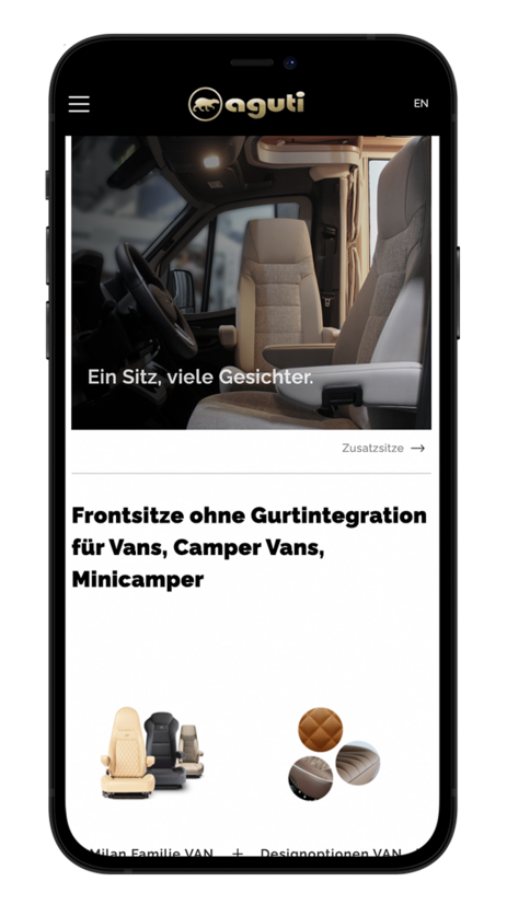 Mobile Website für aguti