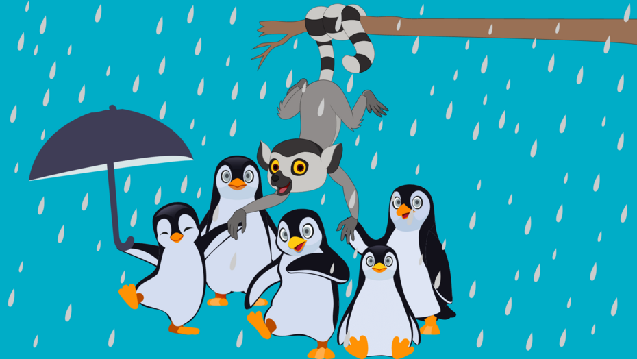 Angehender Keywordkönig und seine Helfer im SEO-Rank-Regen