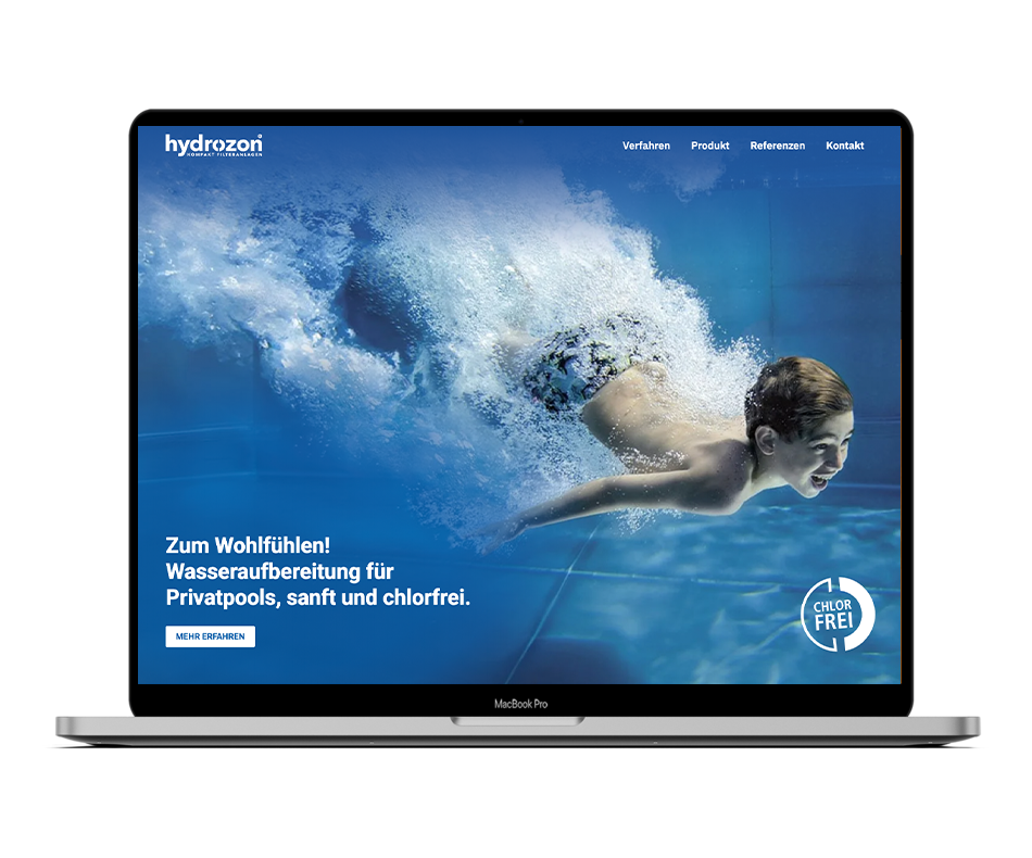 Laptop Mockup Hydrozon Startseite